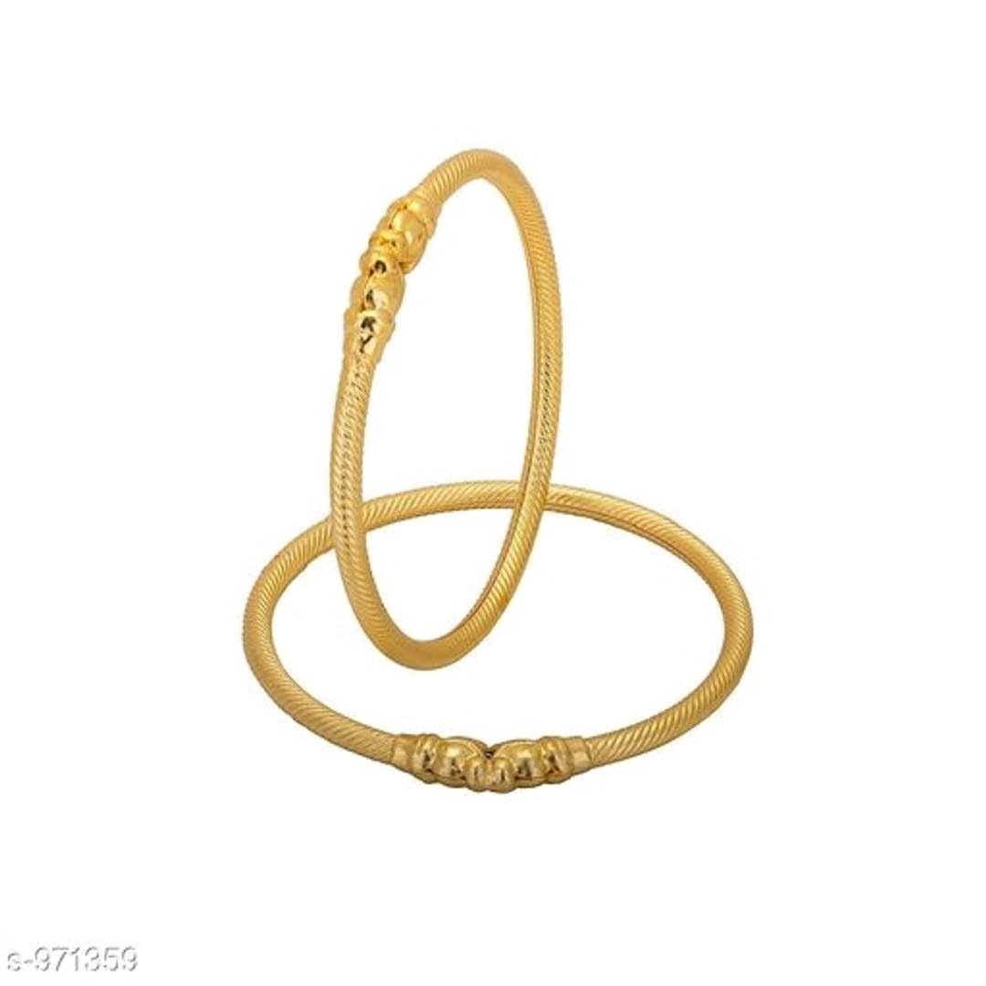 Golden Brass Contemporary Bangle - SVB Ventures